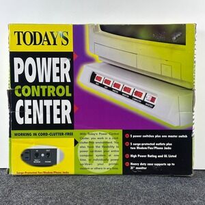 Today's Power Control Center PC-0061 Surge Protector Monitor Stand 5-Switch Gray